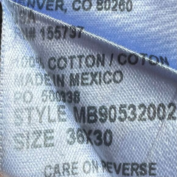 Cinch Jeans men’s 36x30 Blue Waist laying Flat: 18” Inseam laying flat: 31” - Picture 8 of 8